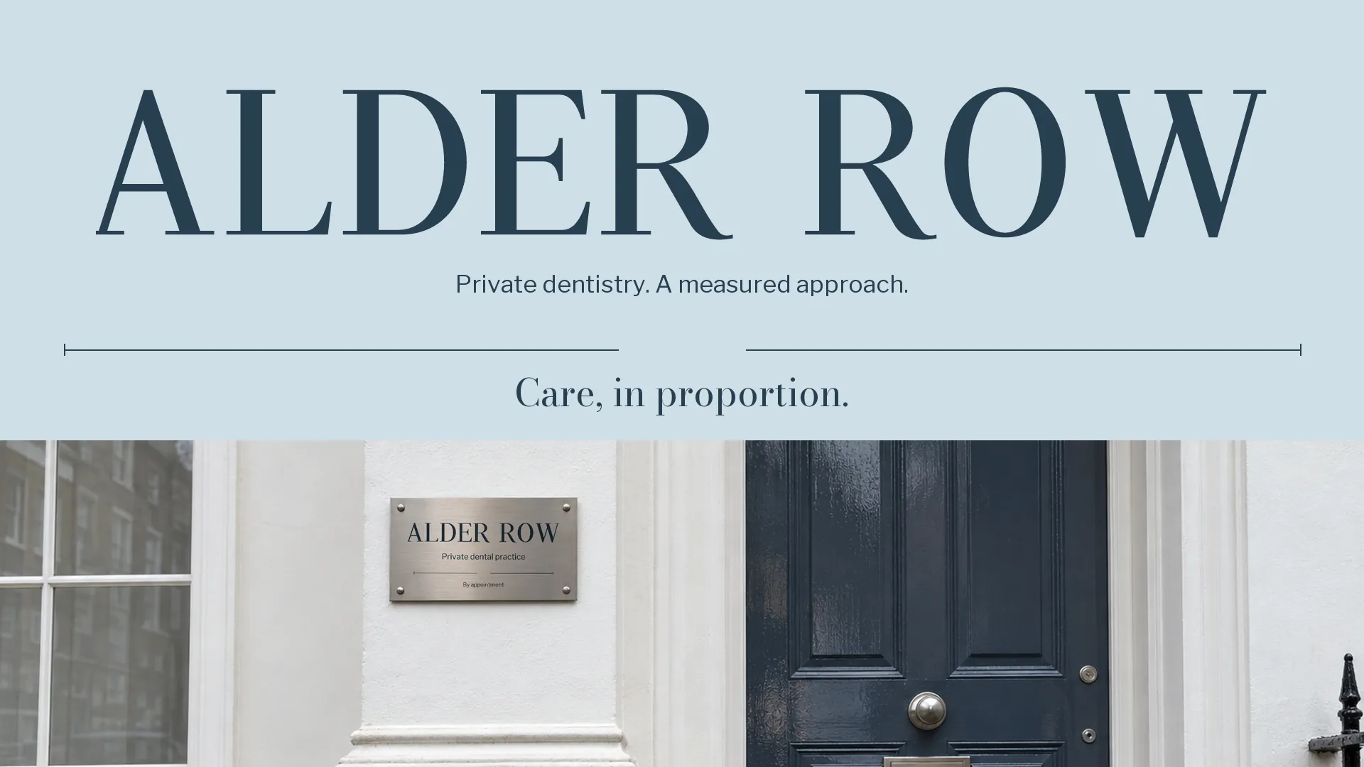 Alder Row identity and townhouse setting