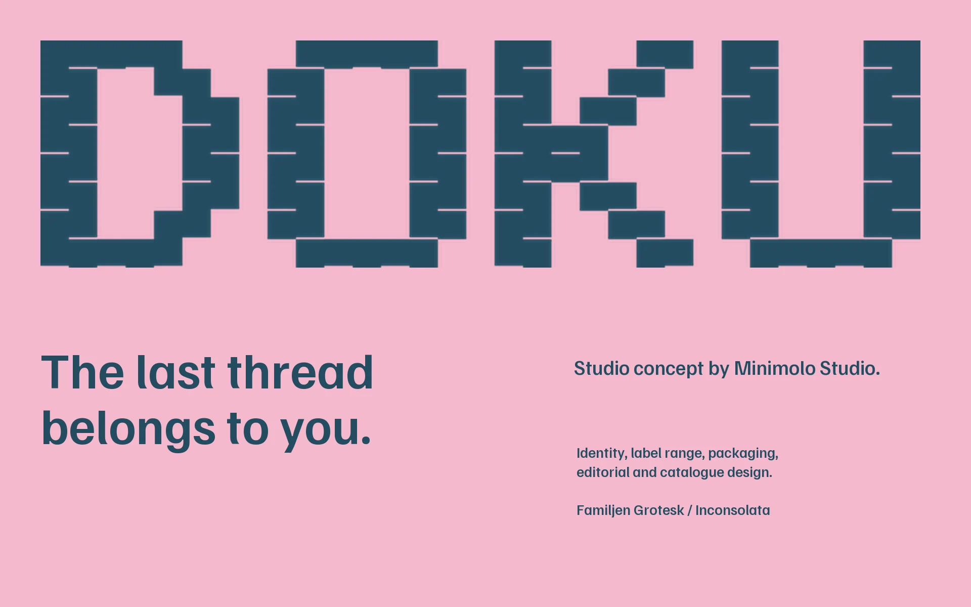 Doku closing wordmark and Minimolo Studio credits