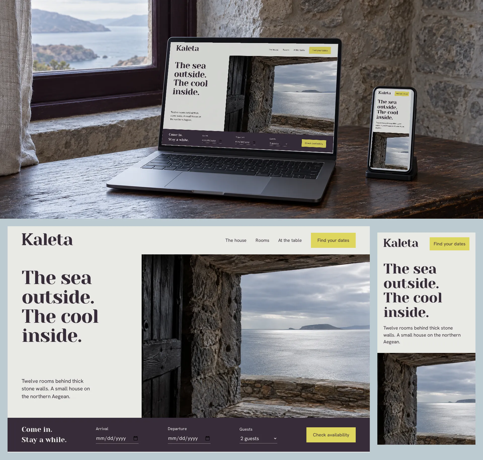 Kaleta website shown on devices