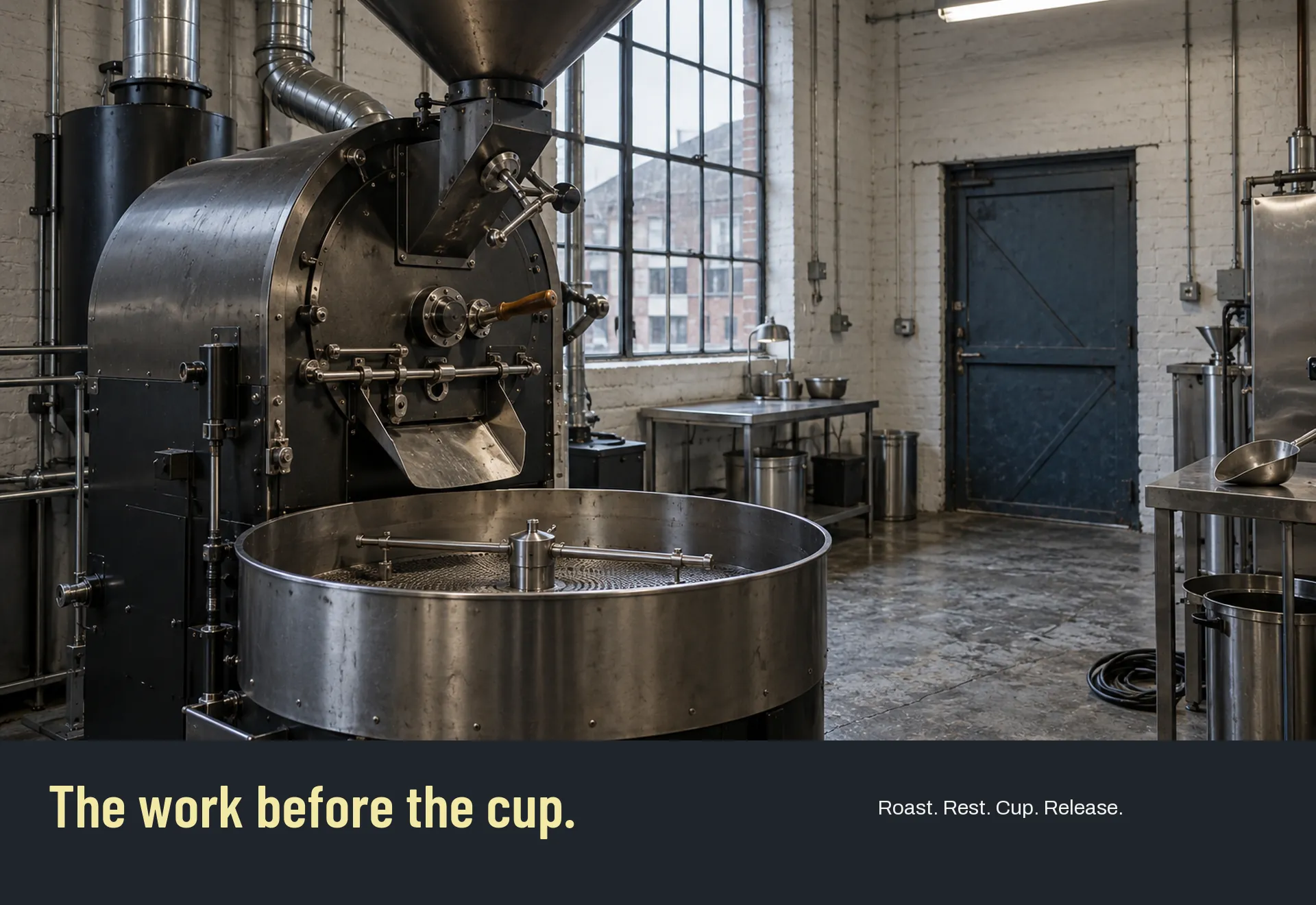 Coffee and roastery details before brewing