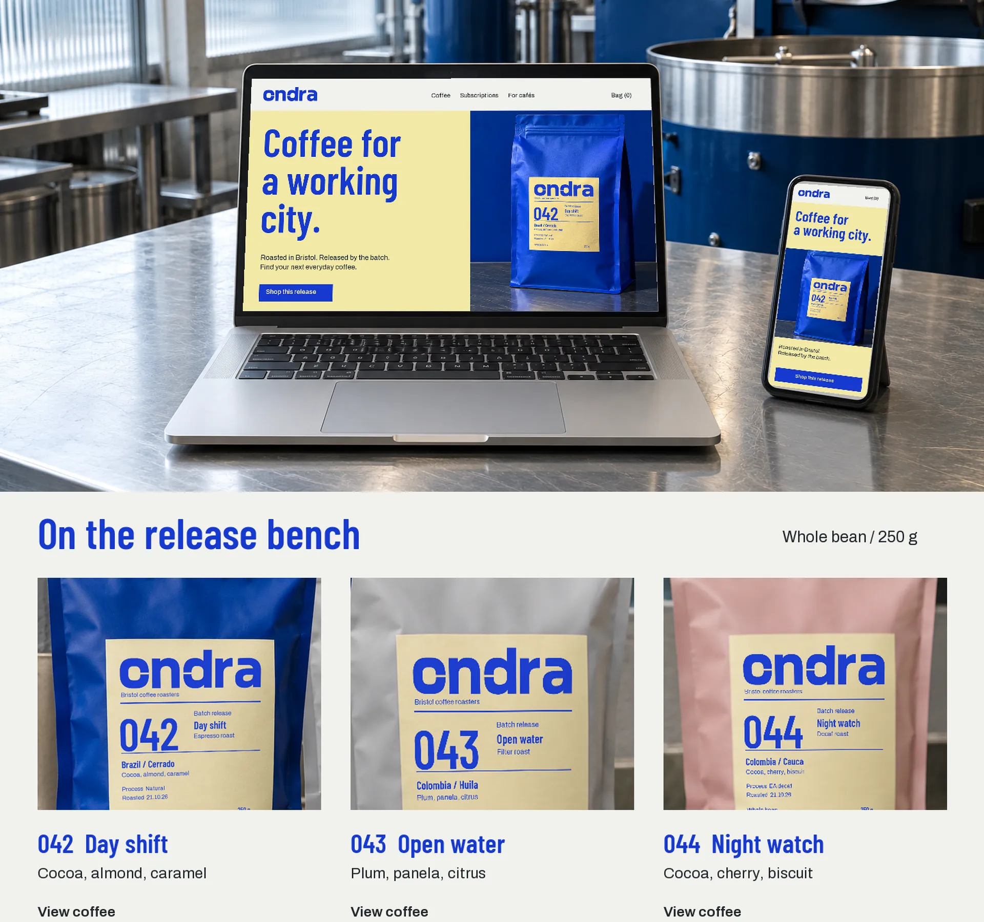Ondra website shown on devices