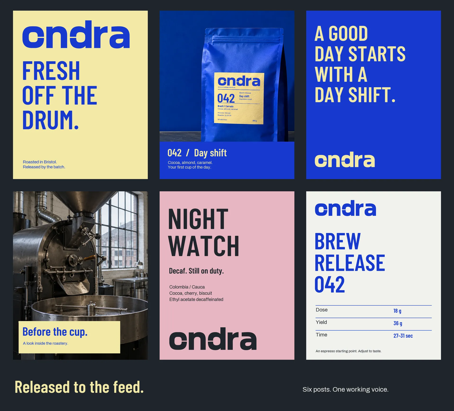 Six social and editorial layouts